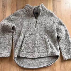 Old Navy Gray 1/4 Zip Fleece Pullover - size M